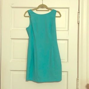 Turquoise blue bow dress